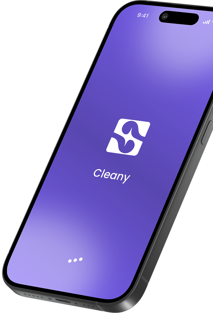 Cleany app on a phone
