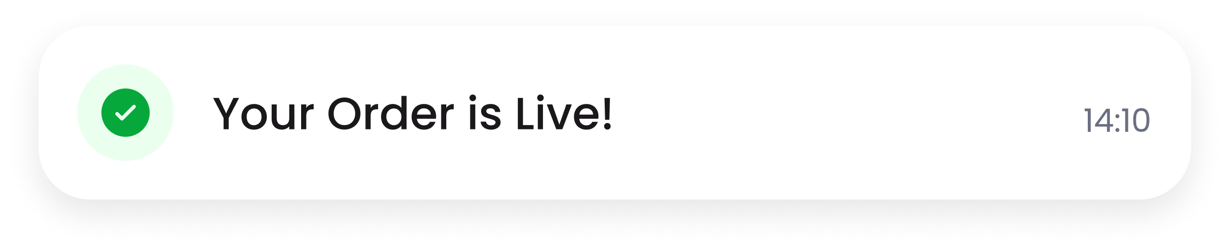 Your Order is Live!