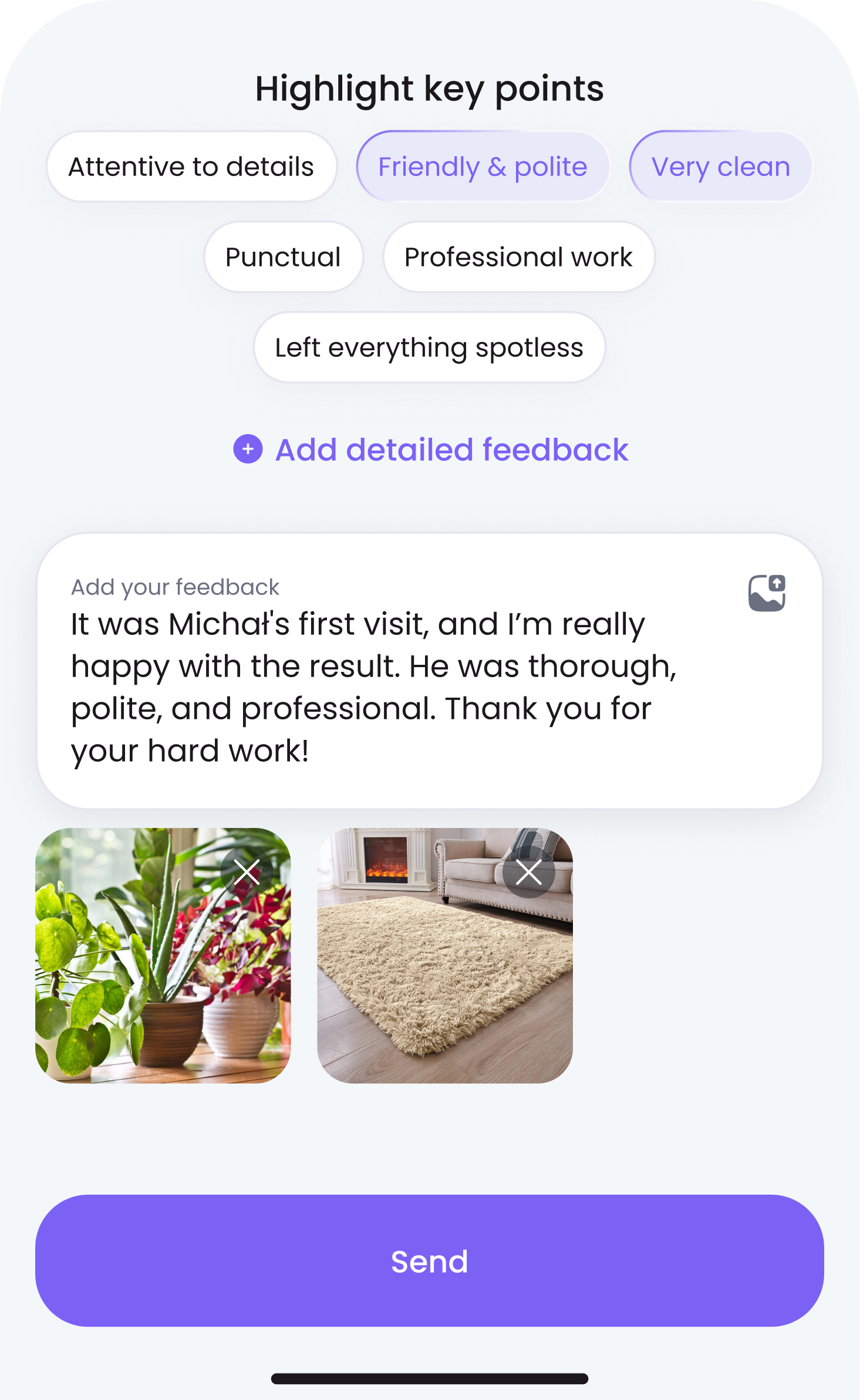 mobile app screen