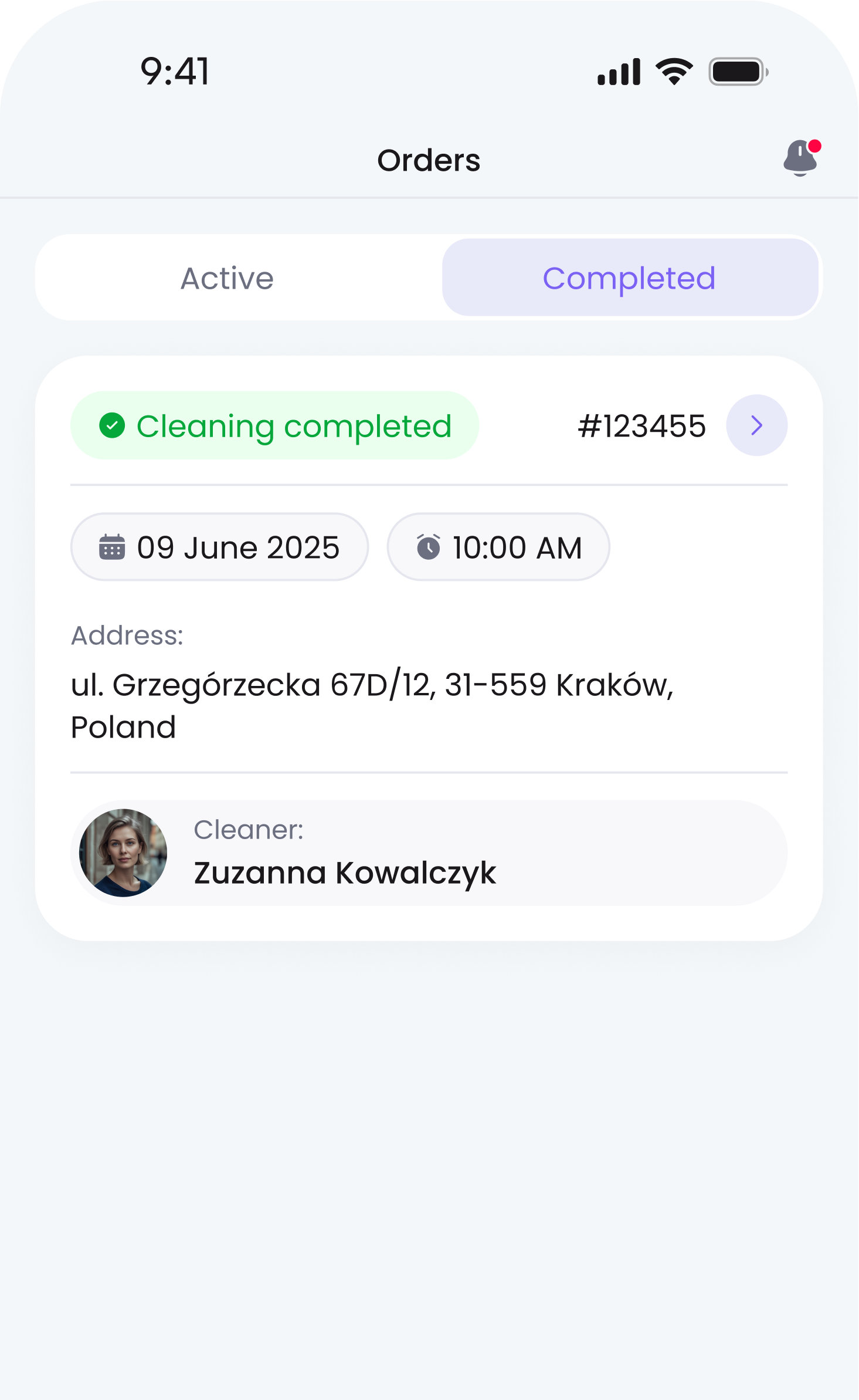 mobile app screen